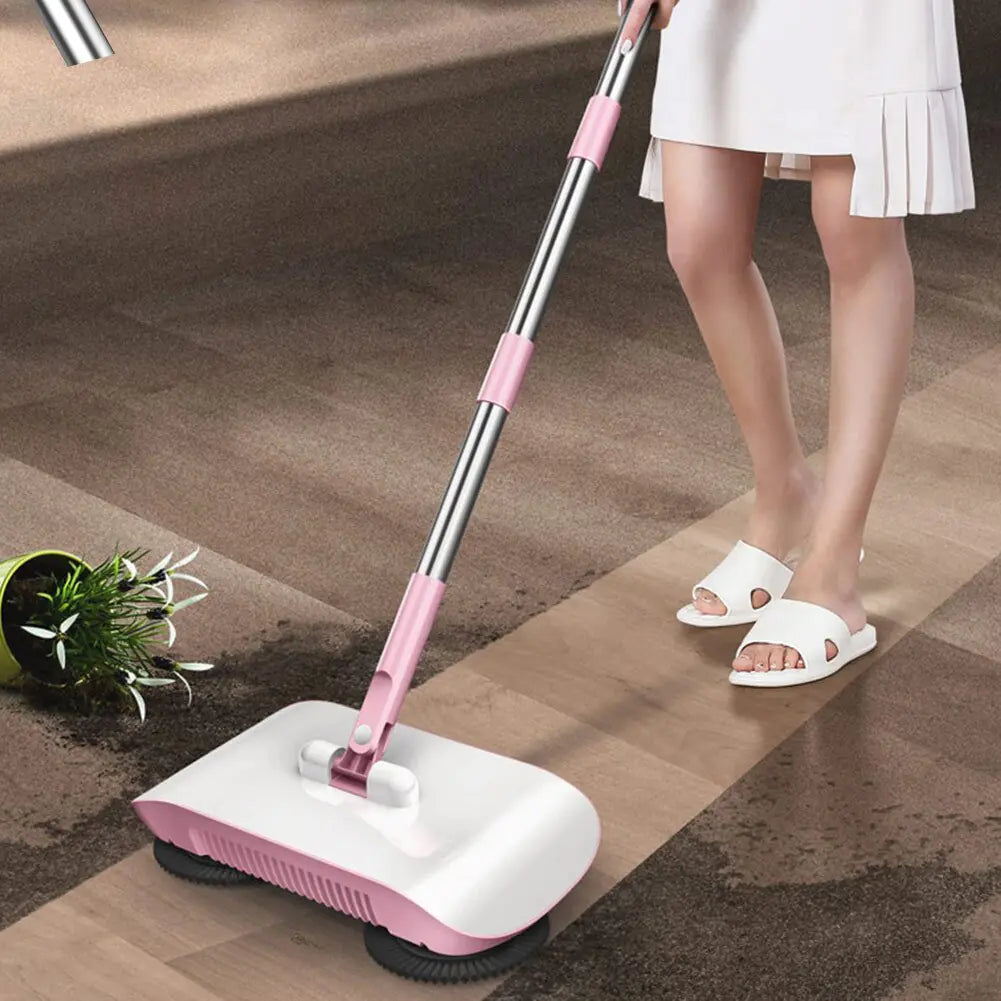 Push Sweeper for Home with Mop and Dustpan Combo
