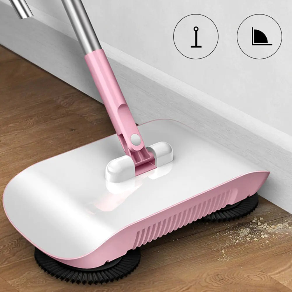 Push Sweeper for Home with Mop and Dustpan Combo